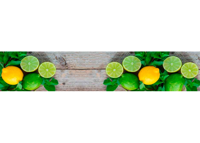 Стеновая панель 300 ПР лимон и лайм