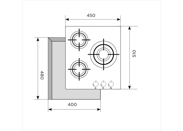 Газовая варочная панель LEX GVG 430 BL
