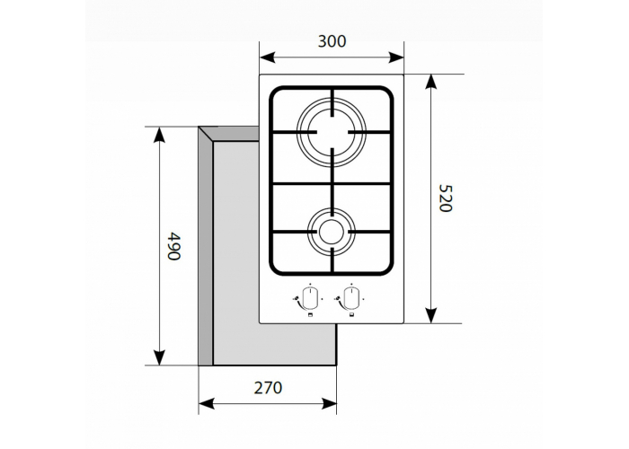 Газовая варочная панель LEX GVS 320 IX