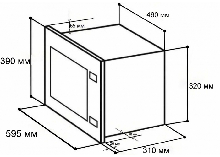 Микроволновая печь встраиваемая LEX