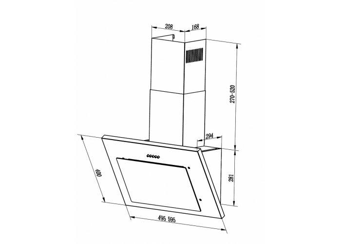 Встраиваемая вытяжка LEX MIKA 500 WHITE