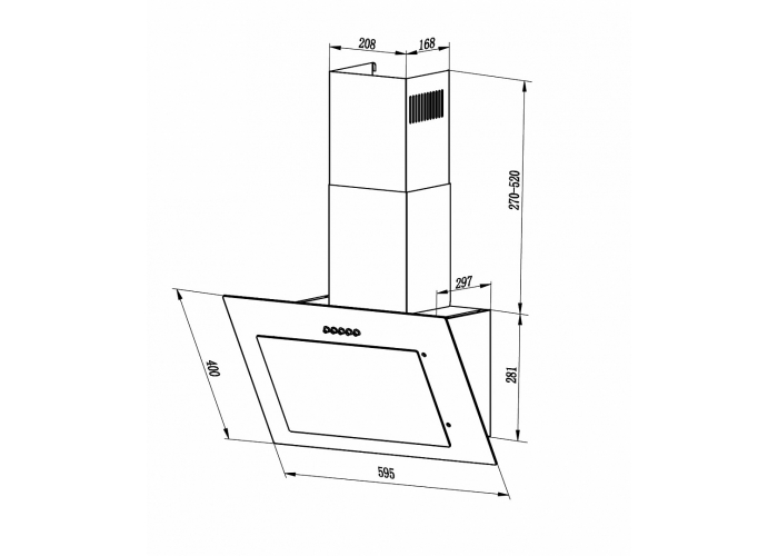 Встраиваемая вытяжка LEX MIKA G 600 WHITE