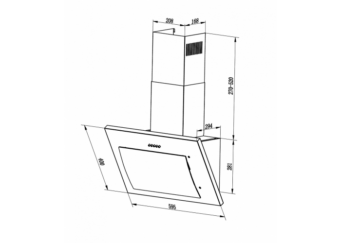 Встраиваемая вытяжка LEX MIKA GS 600 BLACK