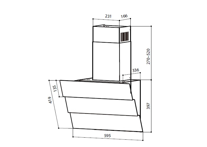Встраиваемая вытяжка LEX RIO GS 600 BLACK