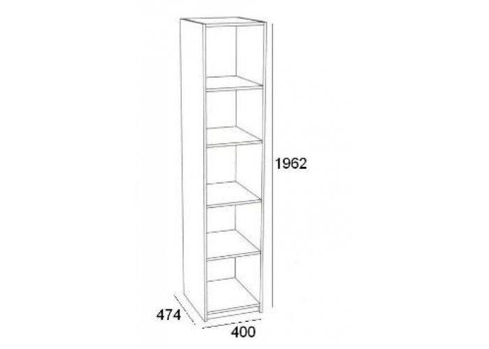 Пенал со скалкой Стендмебель Мальта ПН 711
