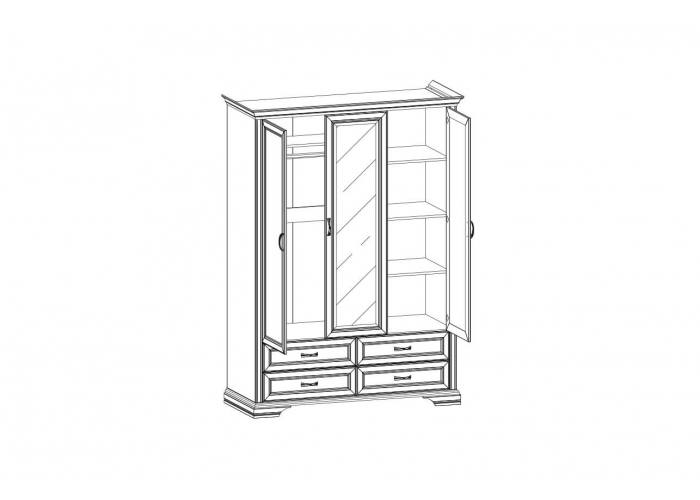 Шкаф Анрэкс MONAKO 3D4S