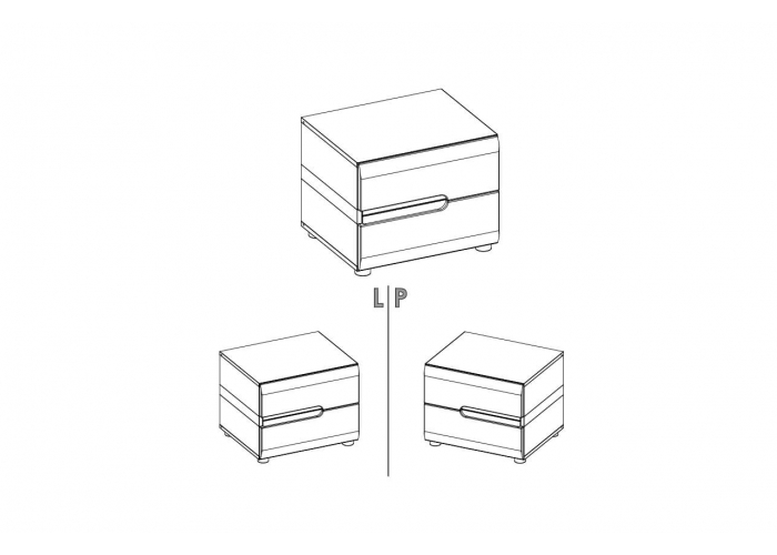 Тумба прикроватная Анрэкс LINATE 2S/TYP 96