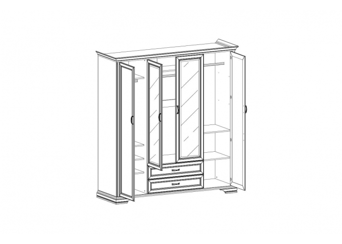 Шкаф Анрэкс MONAKO 4D2S