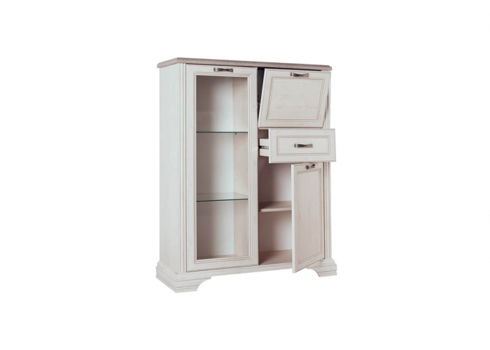 Шкаф с витриной Анрэкс MONAKO 1V2D1S