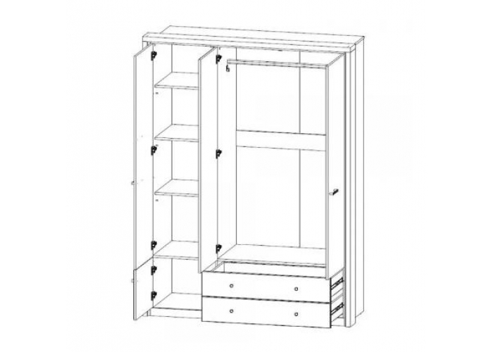 Шкаф Анрэкс JAGGER 3DG2S Z