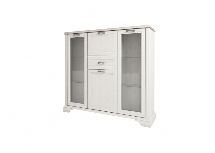 Шкаф с витриной Анрэкс MONAKO 2V2D1S