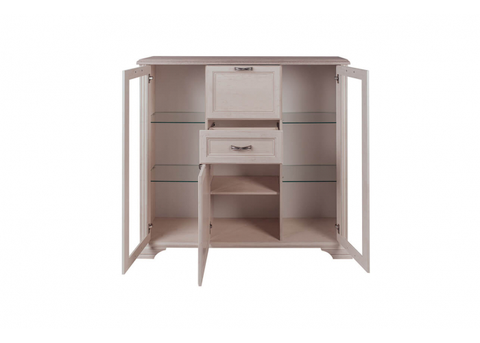 Шкаф с витриной Анрэкс MONAKO 2V2D1S