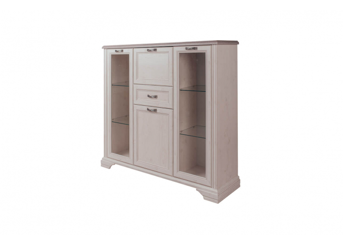 Шкаф с витриной Анрэкс MONAKO 2V2D1S