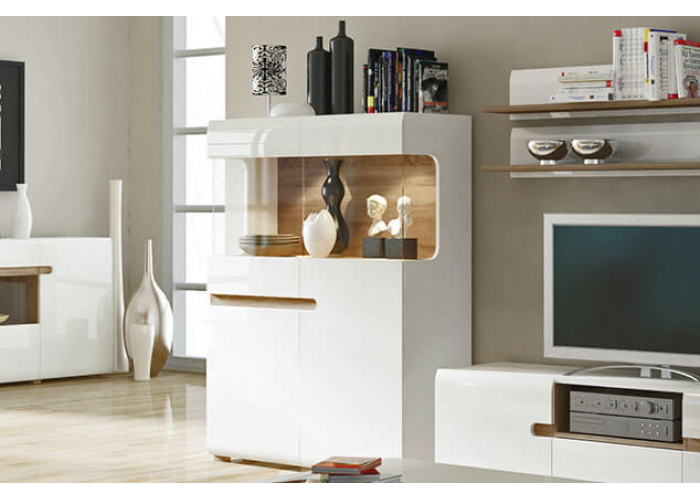 Шкаф с витриной Анрэкс LINATE 3D-1S/TYP 33