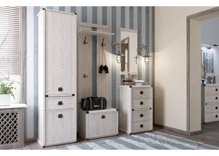 Шкаф с витриной Анрэкс MAGELLAN 1V1D1S