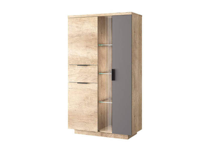 Шкаф с витриной Анрэкс BRYCE 1V2D1S