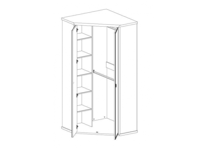 Шкаф угловой Анрэкс MAGELLAN 2D