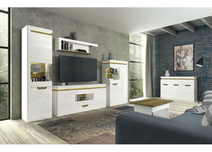 Шкаф с витриной Анрэкс TORINO								 1V1D L