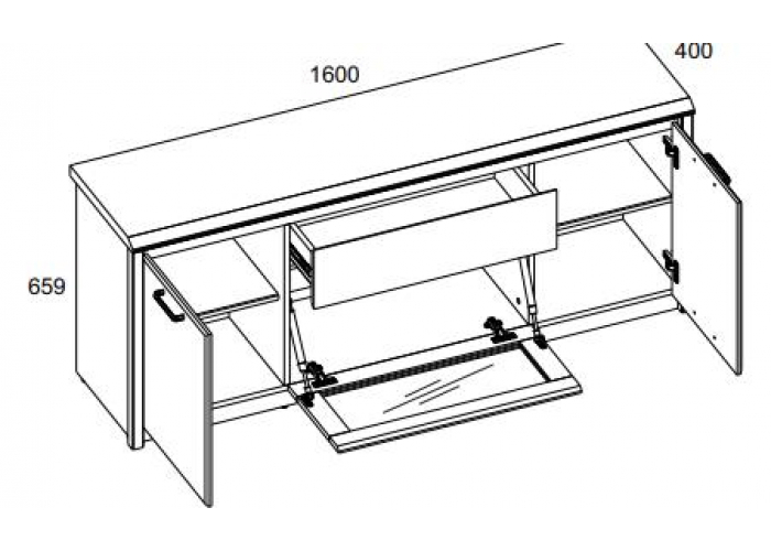 Тумба RTV Анрэкс BJORK 1V2D1S