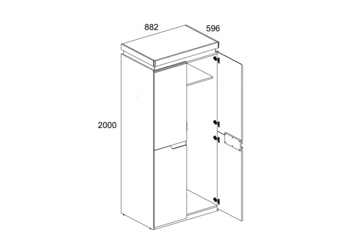 Шкаф Анрэкс TORINO 2DG
