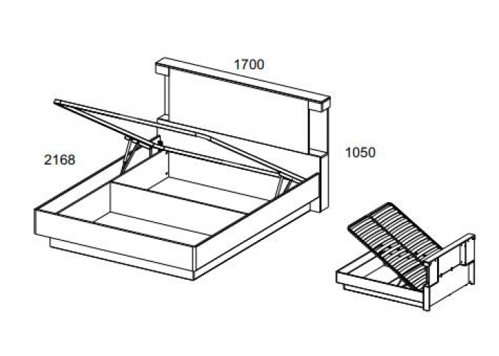 Кровать с подъемным механизмом Анрэкс BJORK 160 P