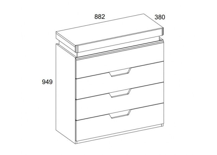 Комод Анрэкс TORINO 4S