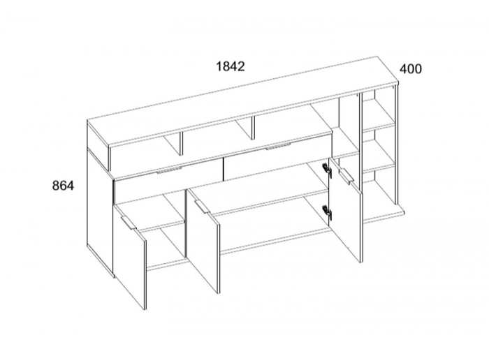 Тумба Анрэкс COMPACT 3D2S7N P