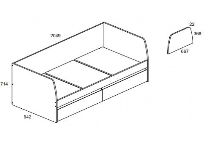 Кровать Анрэкс BJORK 90-2