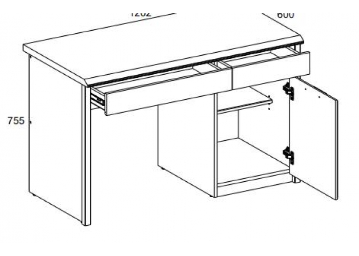 Стол Анрэкс BJORK 1D2S