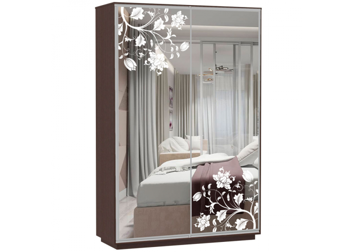 Шкаф-купе Сенатор 140х45х220 Класс Пионы