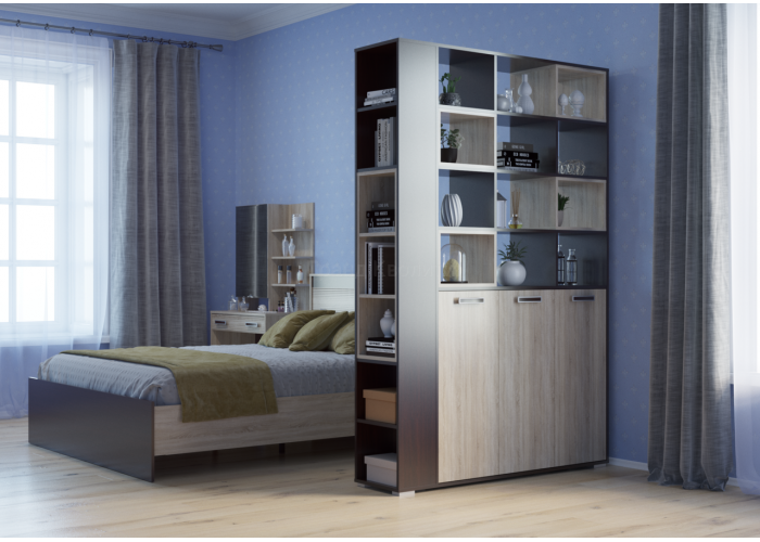 Шкаф перегородка двухсторонний Гранд Кволити Румба