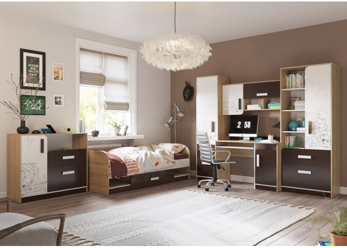 Кровать односпальная с ящиком Гранд Кволити Арабика