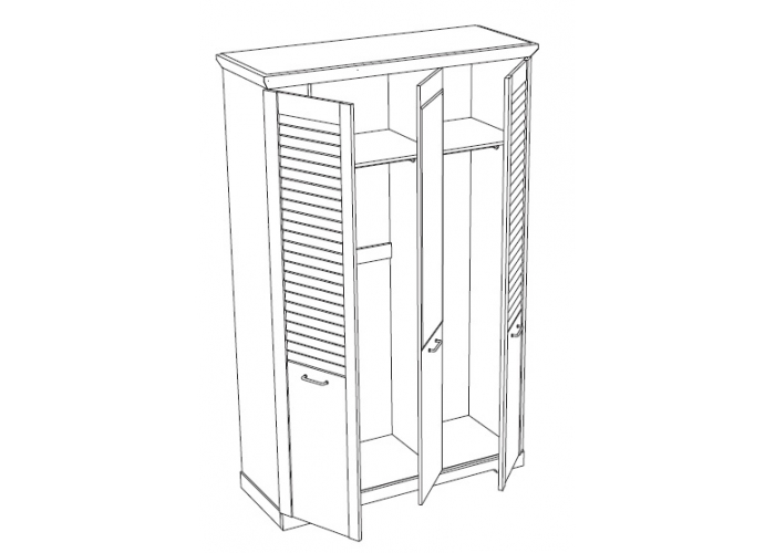 Шкаф 3-х дверный СБК Кантри