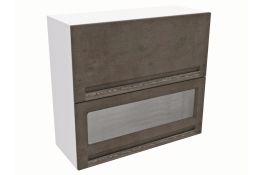 Шкаф навесной со стеклом СБК Грей Ш-80сг