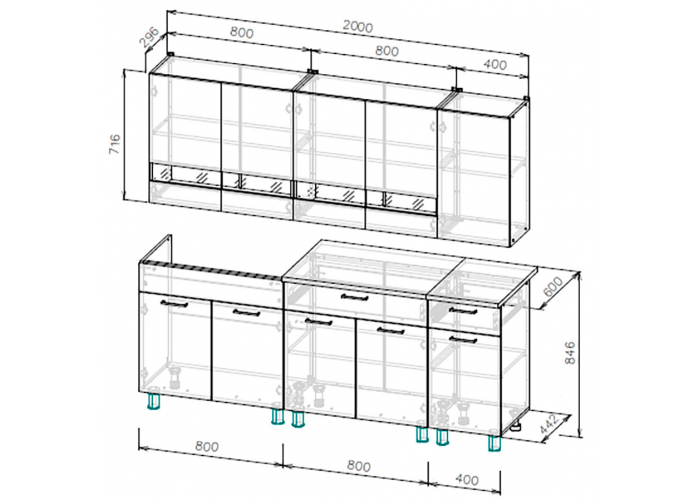 Кухонный гарнитур NN-Мебель КГ-2 2м