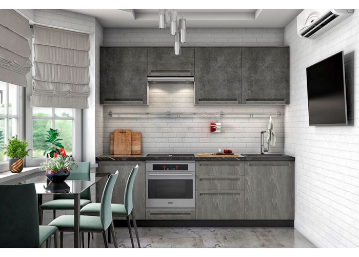 Кухонный гарнитур СБК Грей №3 2.4