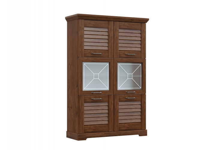 Пенал низкий со стеклом СБК Кантри РТ