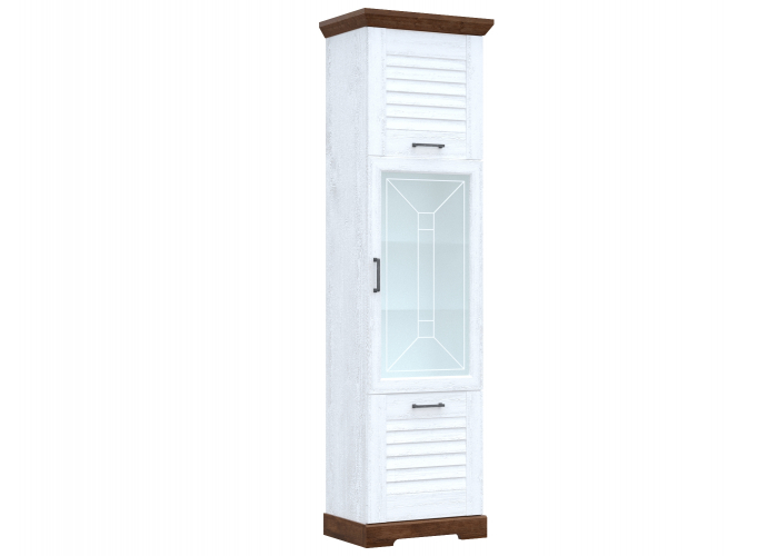 Пенал высокий со стеклом СБК Кантри СРТ