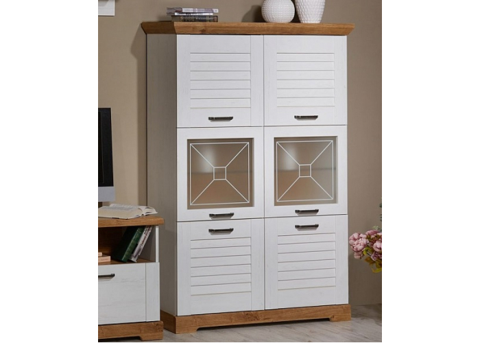 Пенал низкий со стеклом СБК Кантри СРН