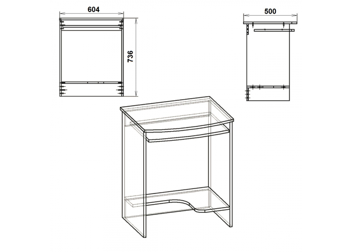 Стол компьютерный Победа СКМ-13