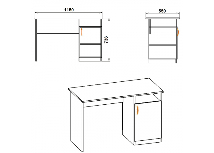 Стол письменный Победа Ученик