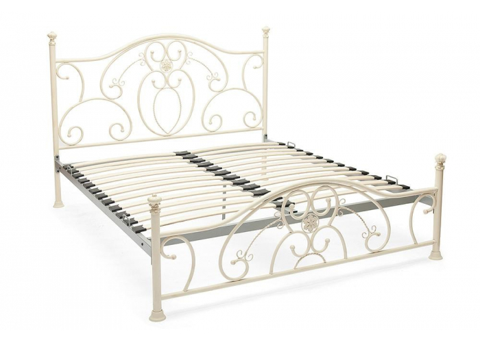 Кровать металлическая TetChair Elizabeth  антич.белый160