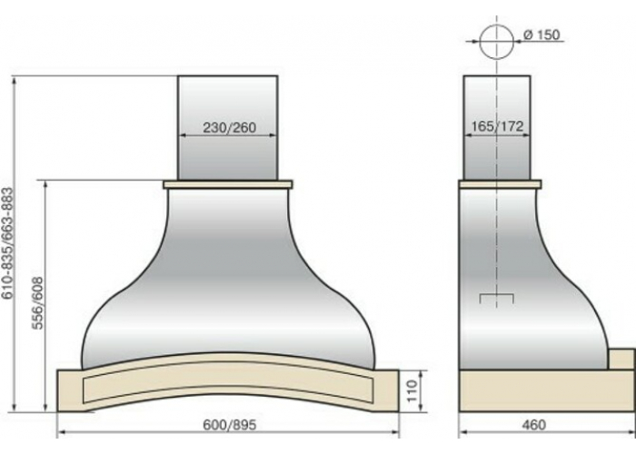 Вытяжка Эликор Аркада Фрукты 60 крем