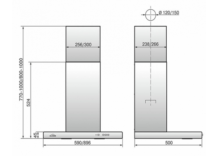Вытяжка Эликор Квадра 60 антрацит 84632
