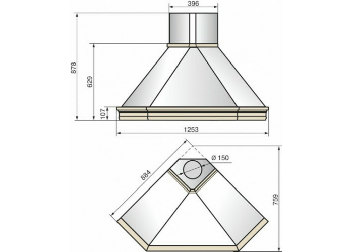 Вытяжка Эликор Форест 90 беж 16015