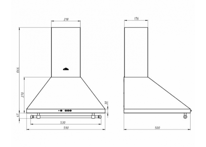 Вытяжка Эликор MR6634GR топленое молоко 13652