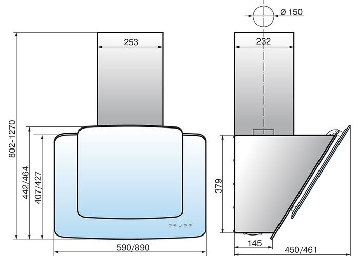 Вытяжка Эликор Кварц 90 черный