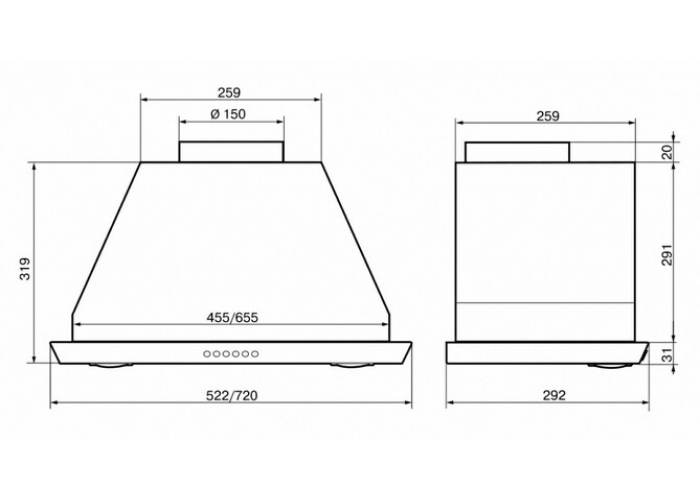 Вытяжка Эликор 52 нерж 83831
