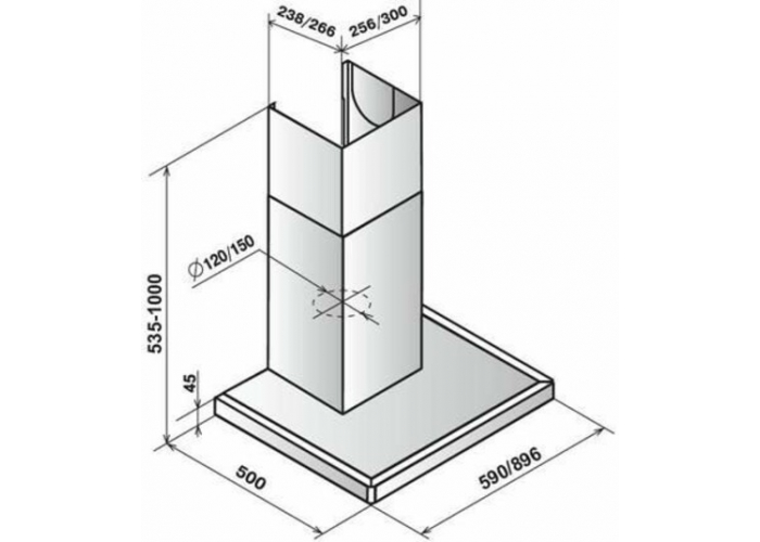 Вытяжка Эликор Квадра 60 белый