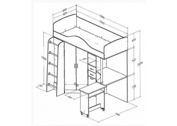 Кровать Формула Мебели Теремок-1